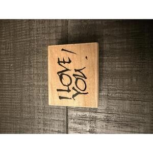 Penny Black Love You! 2004 wood block rubber stamp